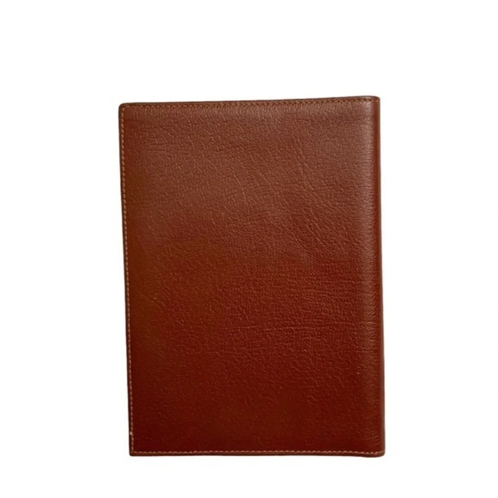 Le tannuer Paris brown leather travel passport wallet holder